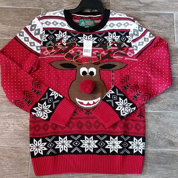 Ugly Christmas Sweater Other - NWT. Ugly Christmas Sweater. Rudolf Size M